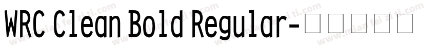 WRC Clean Bold Regular字体转换